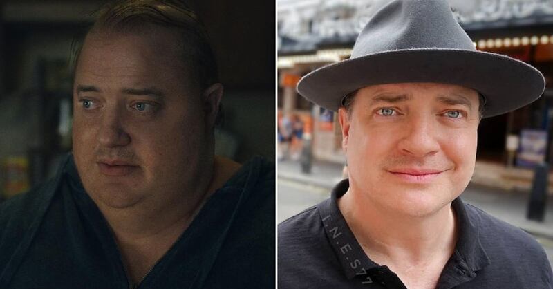 Brendan Fraser se transformó en Charlie con maquillaje y prótesis