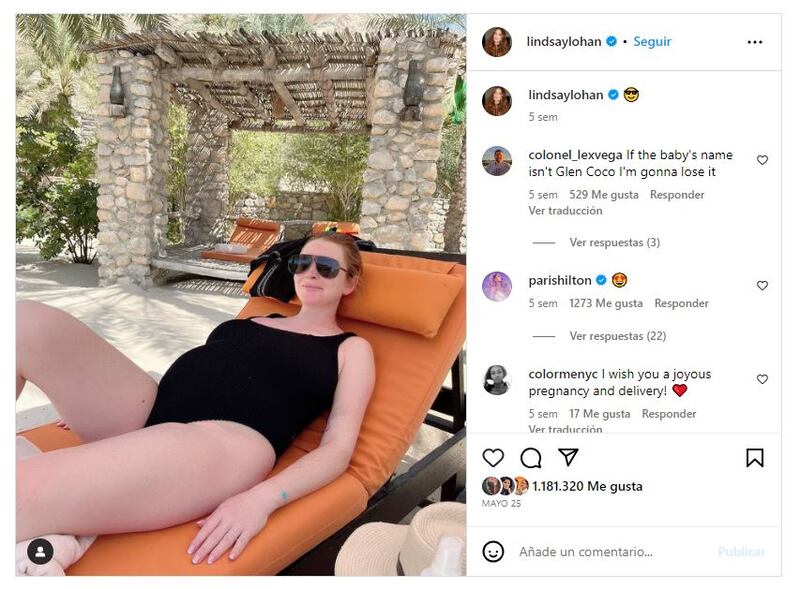 Lindsay Lohan está a punto de dar a luz a su primer bebé con Bader Shammas