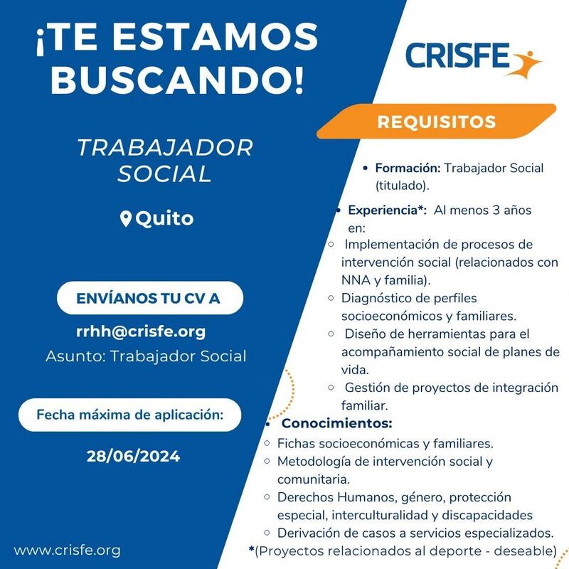 Trabajos en Quito en junio