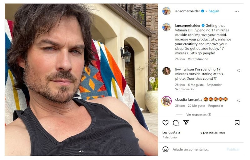 Ian Somerhalder lleva varios años retirado de la actuación