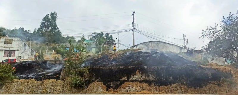 Incendio en El Panecillo