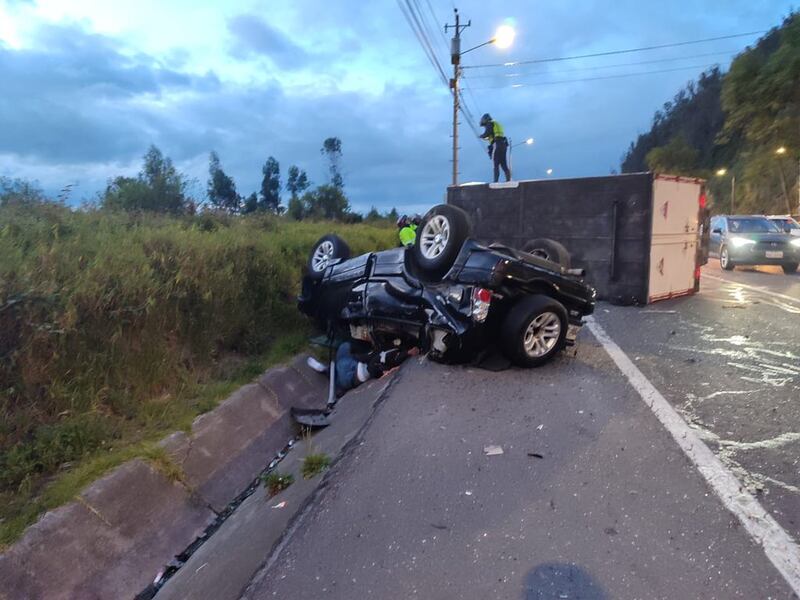 Accidente en la avenida Simón Bolívar