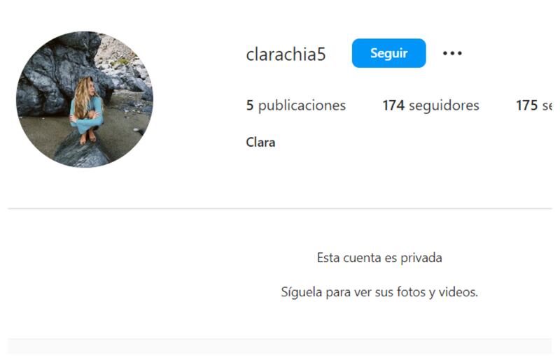 Cuenta privada de Clara Chía