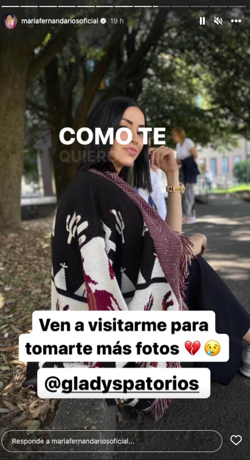 María Fernanda Ríos, mensajes a su hermana