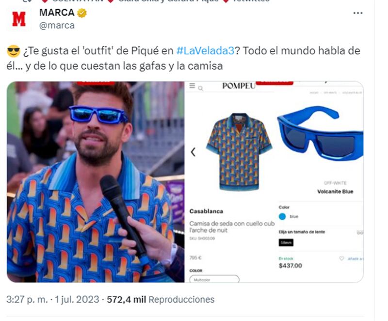 Así es que le demuestra Clara Chía a Piqué que no lo ama: lo pone hasta a hacer el ridículo.