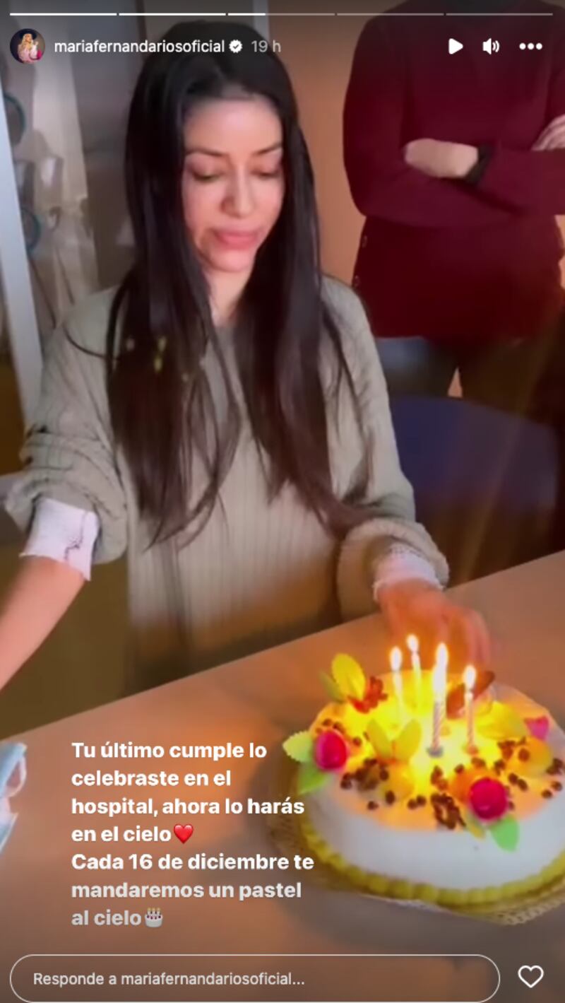 Último cumpleaños de la hermana de María Fernanda Ríos