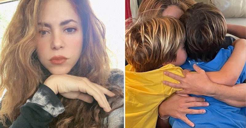 Shakira junto a Sasha y Milán