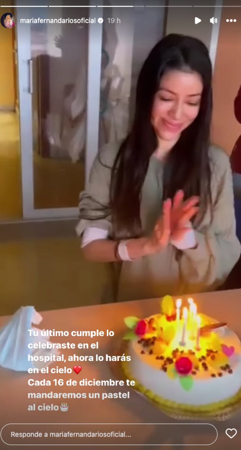 Último cumpleaños de la hermana de María Fernanda Ríos