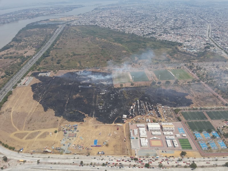 Parque Samanes tras el incendio