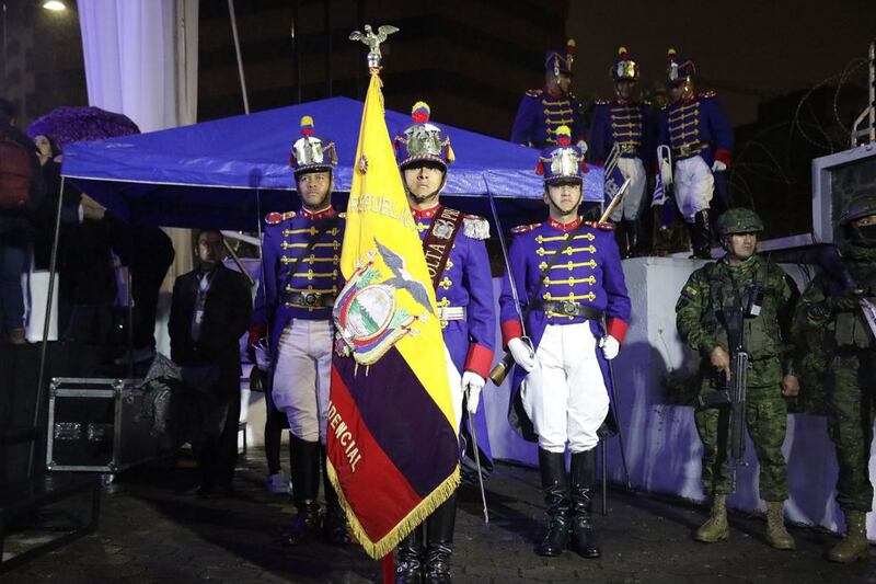 La Bandera de Ecuador, presente en el acto de inauguración de Elecciones en Ecuador