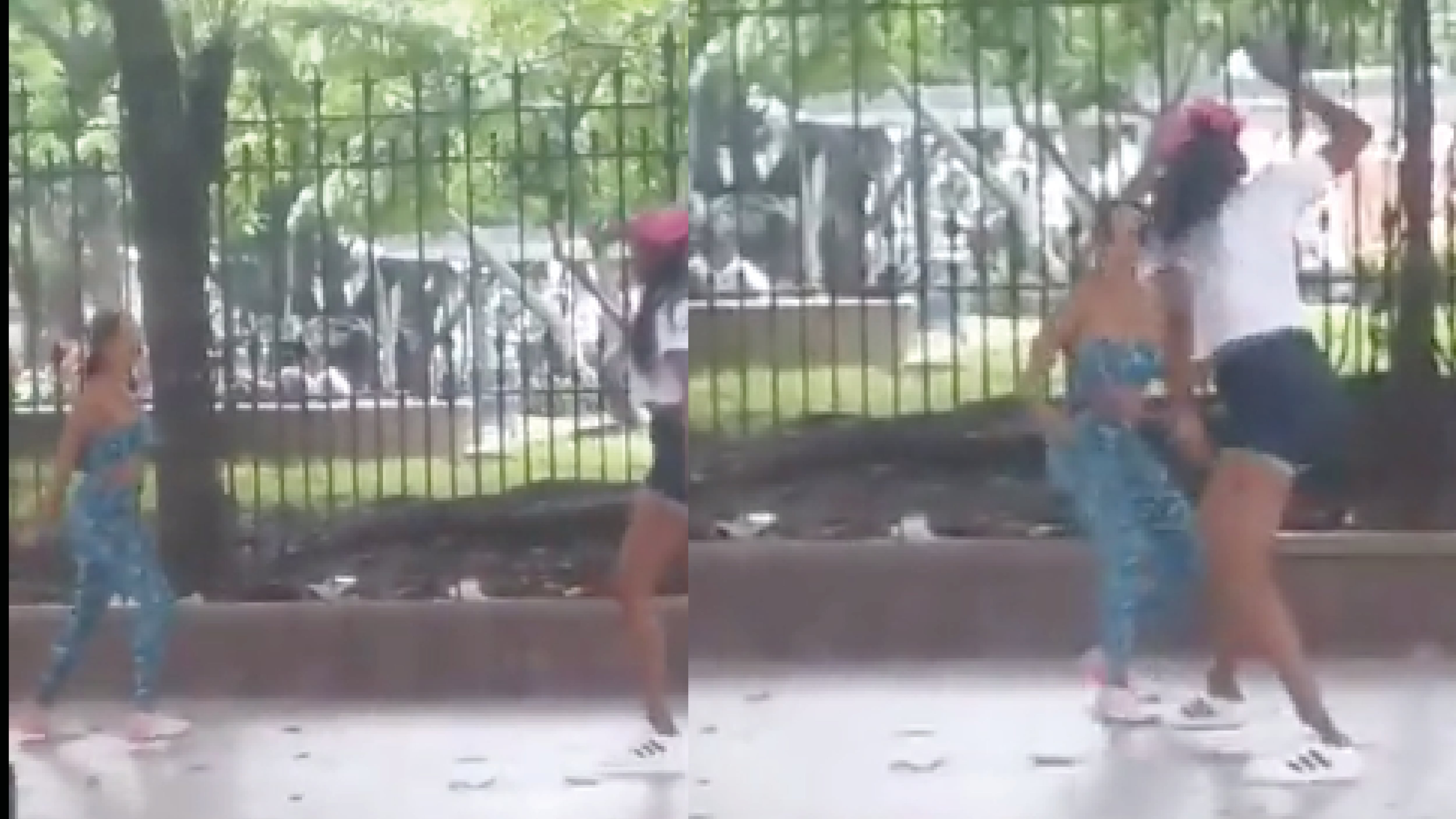 Dos mujeres se enfrentaron con cuchillo en los exteriores del parque Centenario, Guayaquil