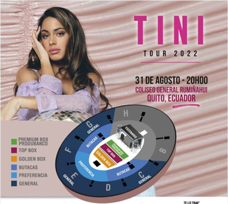 Localidades para el concierto de Tini