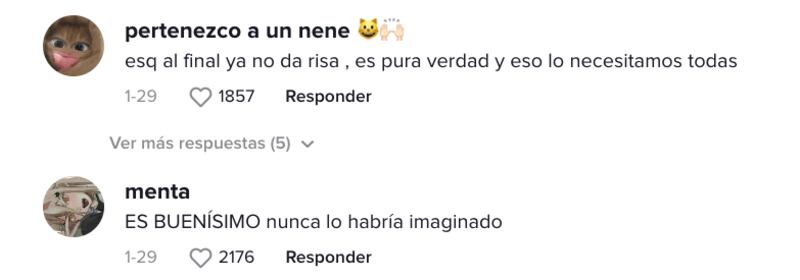 Estas son las opiniones de algunos usuarios de Internet con respecto al TikTok de Marina