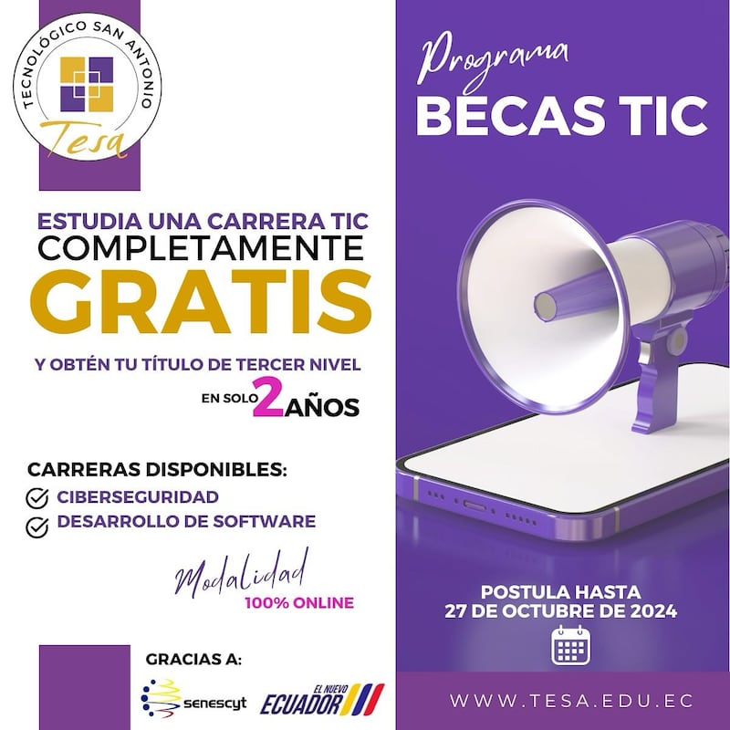 Se otorgarán 5000 Becas: Programa TIC y Programa Futuro Femenino 2024