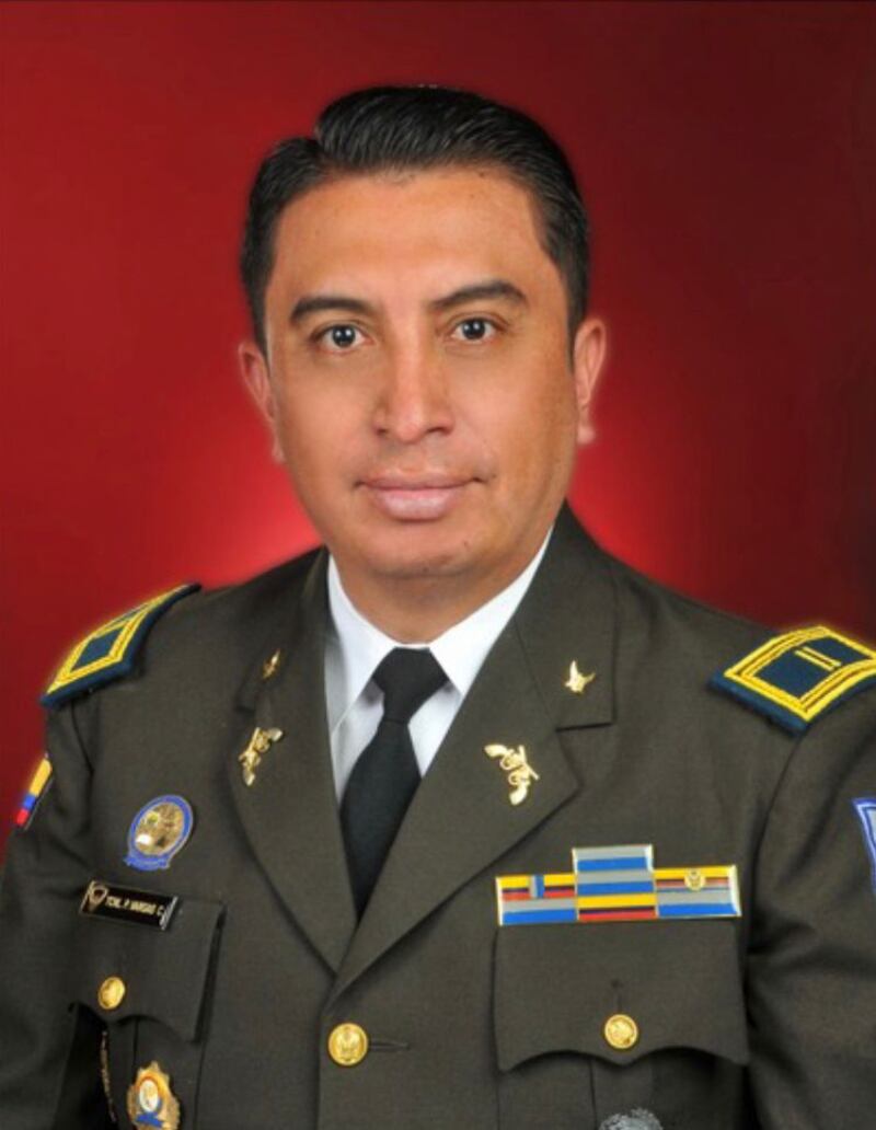 Teniente Coronel Patricio Vargas, jefe de la Escolta Judicial de la Policía Nacional.