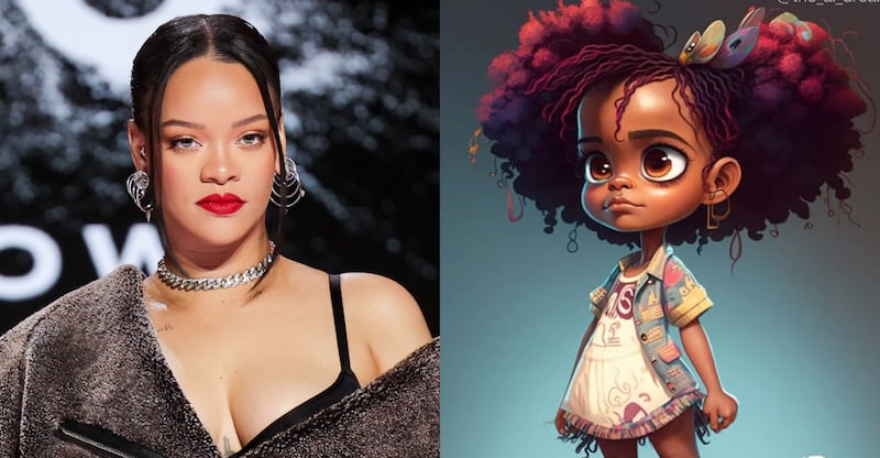 La Inteligencia Artificial le hizo animadamente a Rihanna