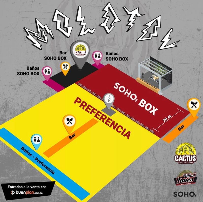 Localidades del concierto de Molotov en Latacunga