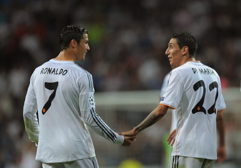 Cristiano Ronaldo y Ángel Di María.