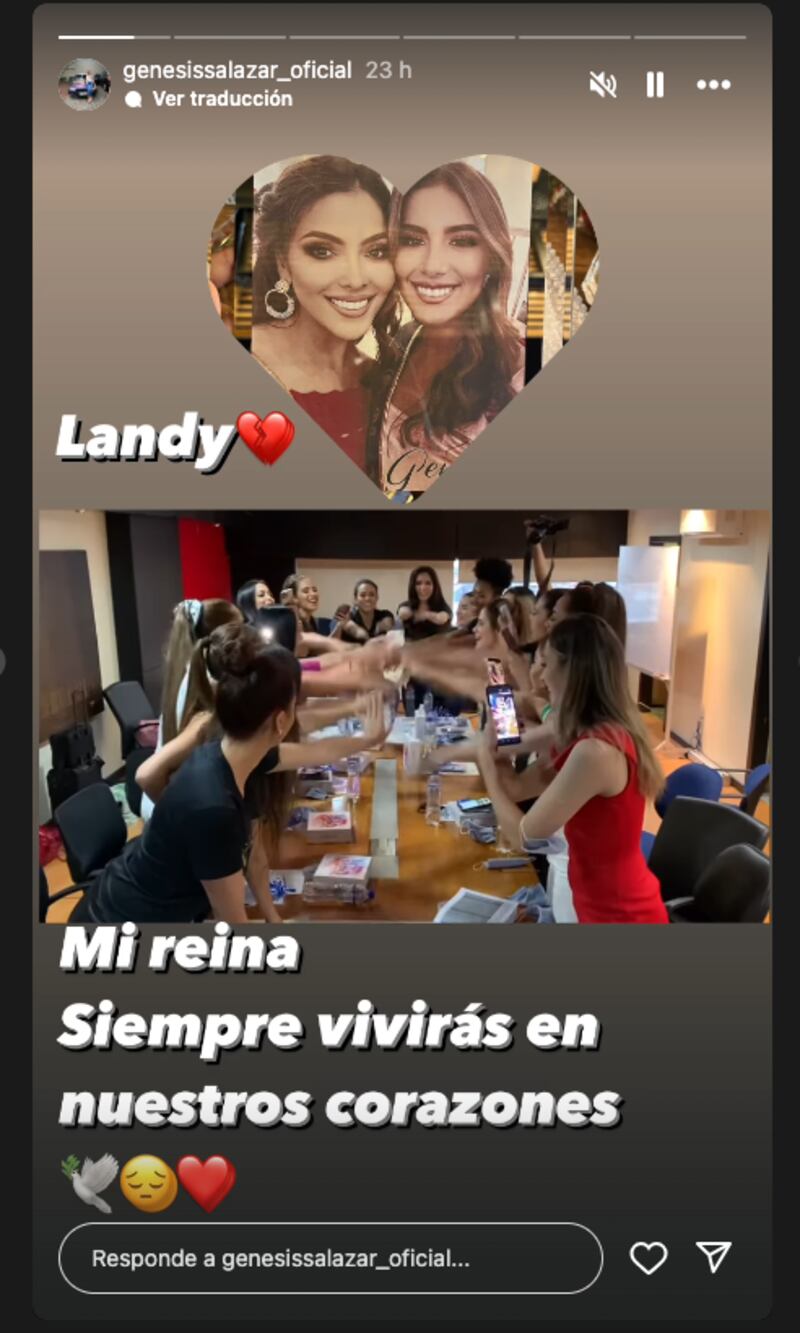 Excandidatas a Miss Ecuador despiden a Landy Párraga