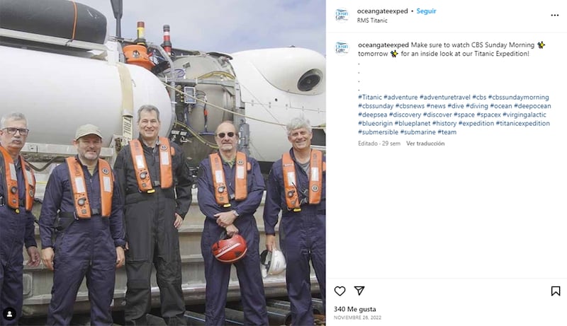 Su intuición los mantiene con vida: Este padre e hijo renunciaron al viaje en el submarino Titán.