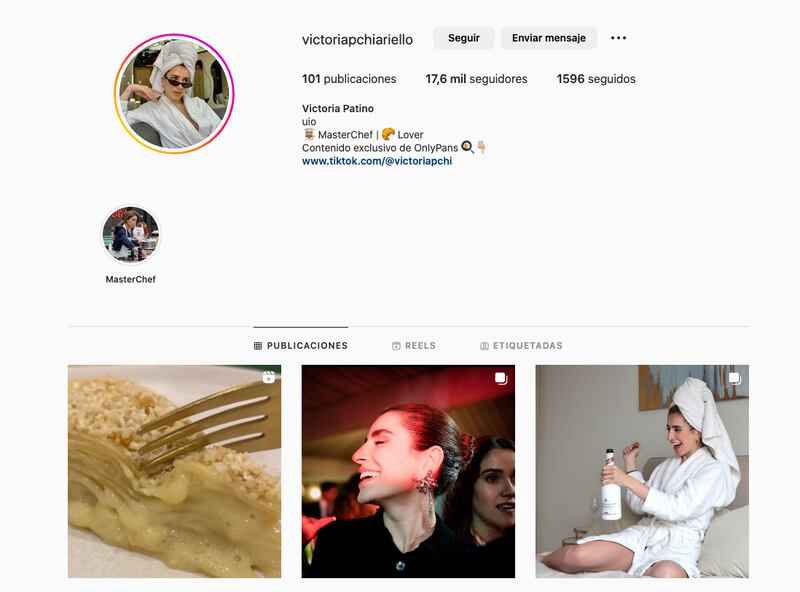 La segunda cocinera de MasterChef que tiene más seguidores de Instagram