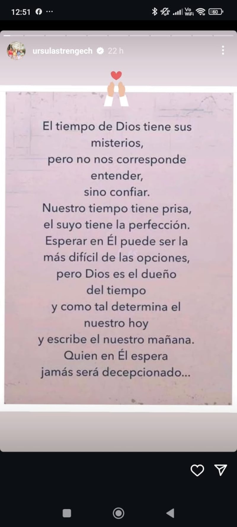 Los mensajes de Úrsula Strenge por el delicado estado de salud de su hija Camila