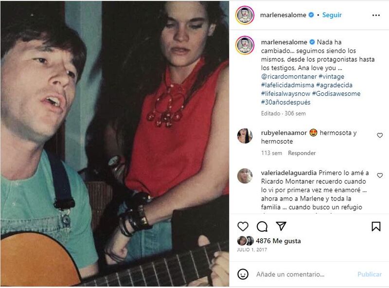 Ricardo Montaner y Marlene Rodríguez en su juventud