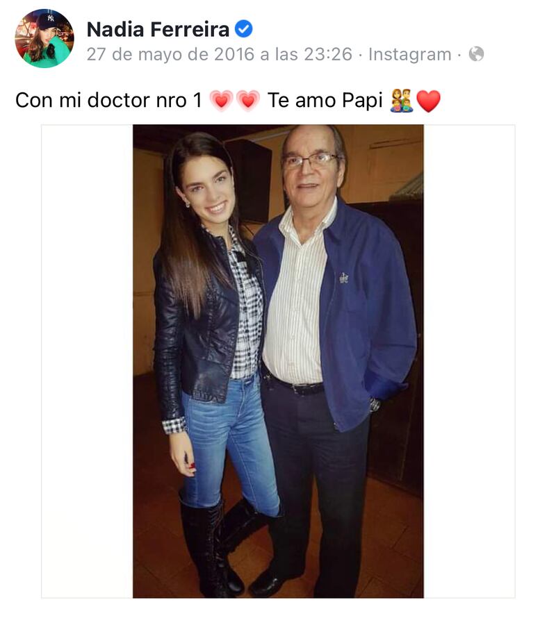 Nadia Ferreira: revelan fotos junto a su padre