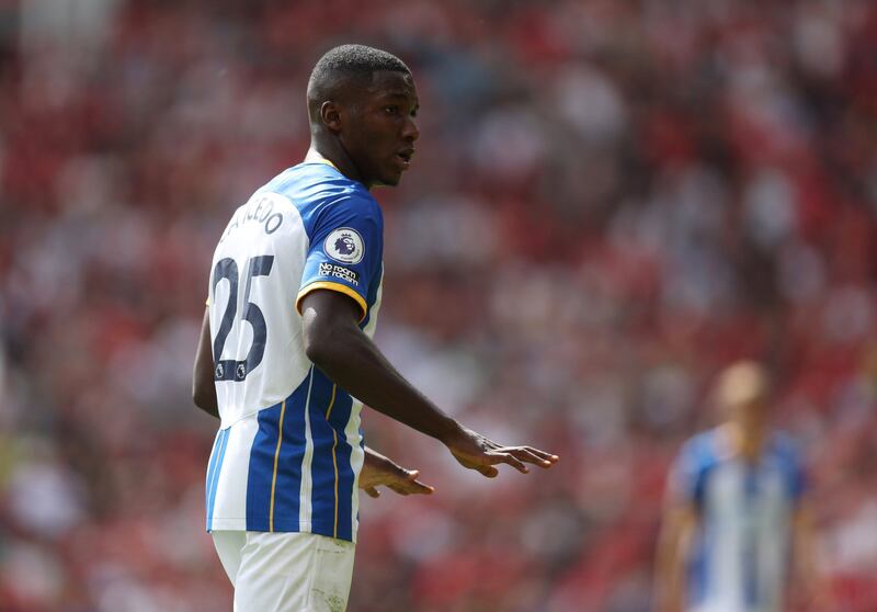 Moisés Caicedo con el Brighton en la Premier League