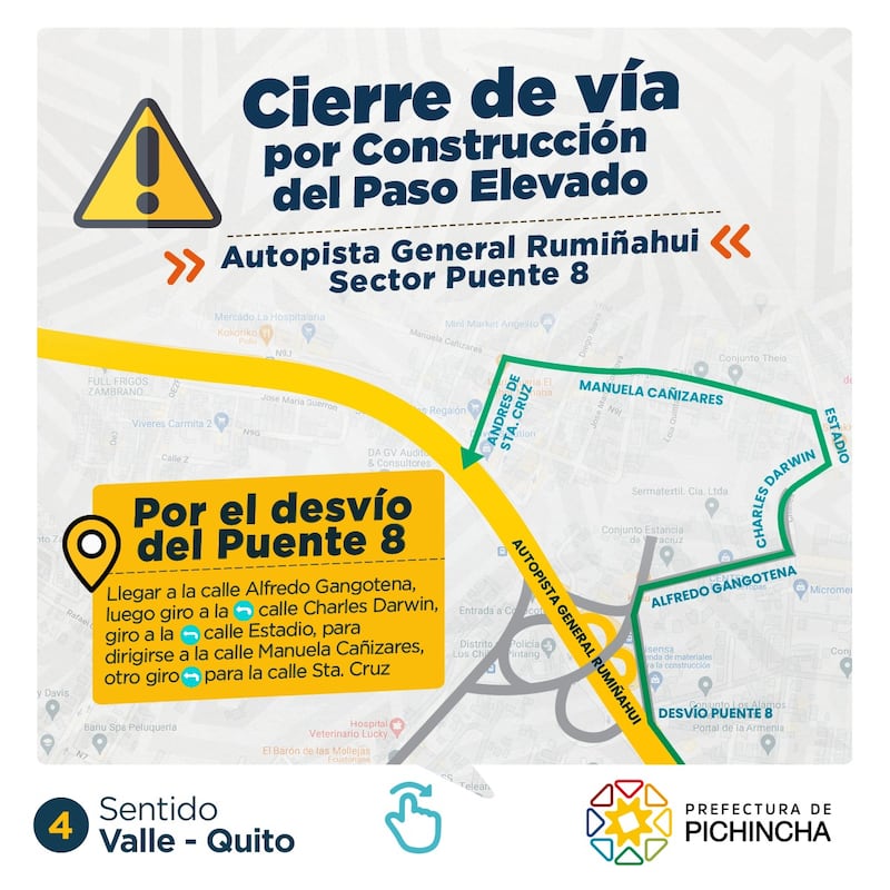 Cierre de la Autopista General Rumiñahui