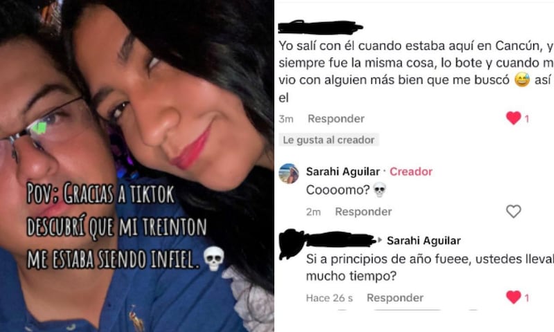 Infidelidad comentario en TikTok