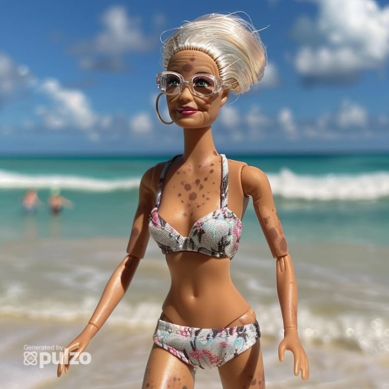 Barbie en su vejez con IA