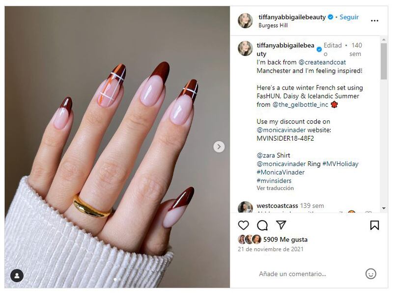 La manicura 'preppy' promete mantenerse de moda hasta finales de 2024