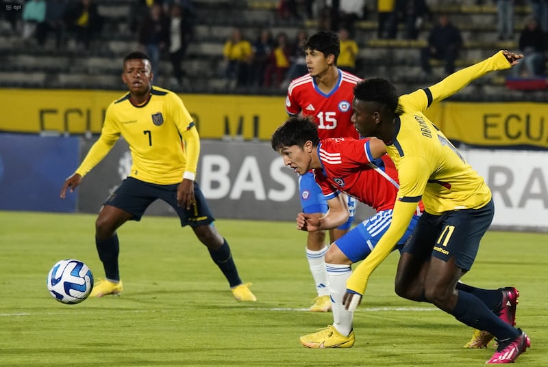 Ecuador ante Chile en el Sudamericano Sub 17
