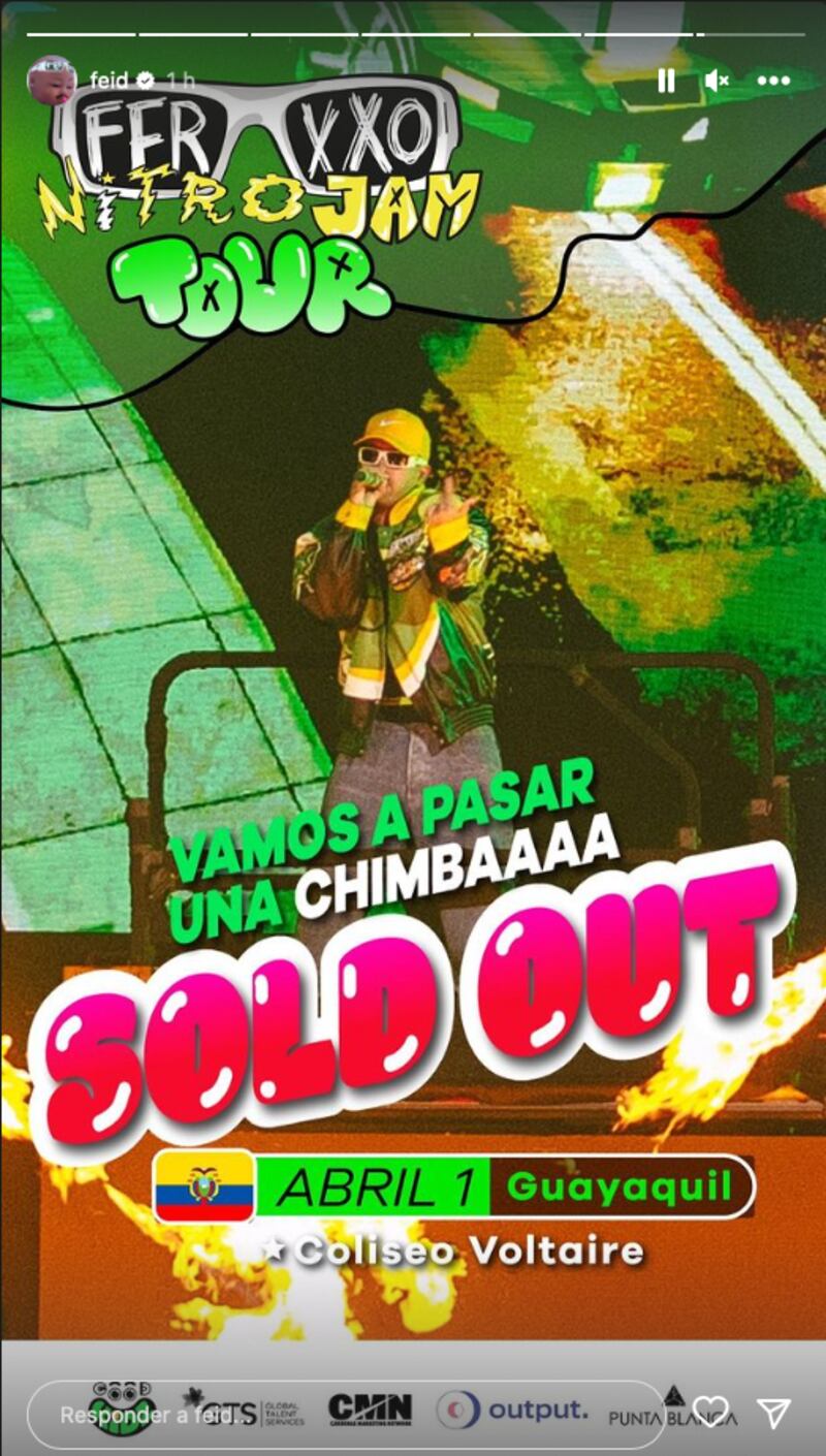 SOLD OUT de Feid en Ecuador