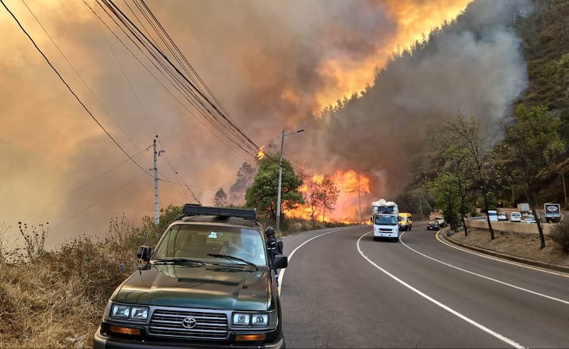 Incendio en Guápulo