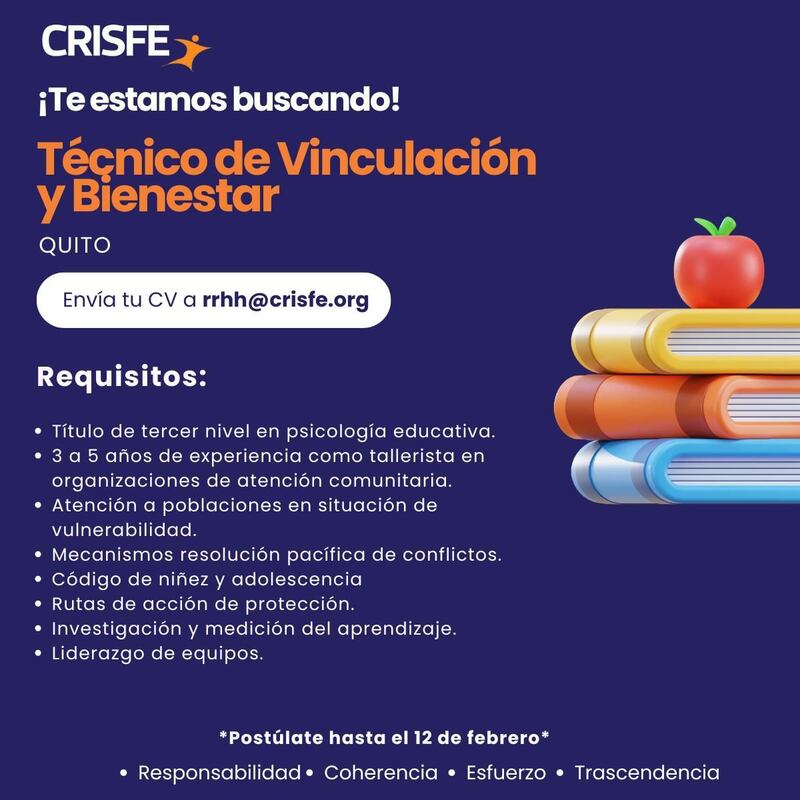 Vacante laboral en Crisfe