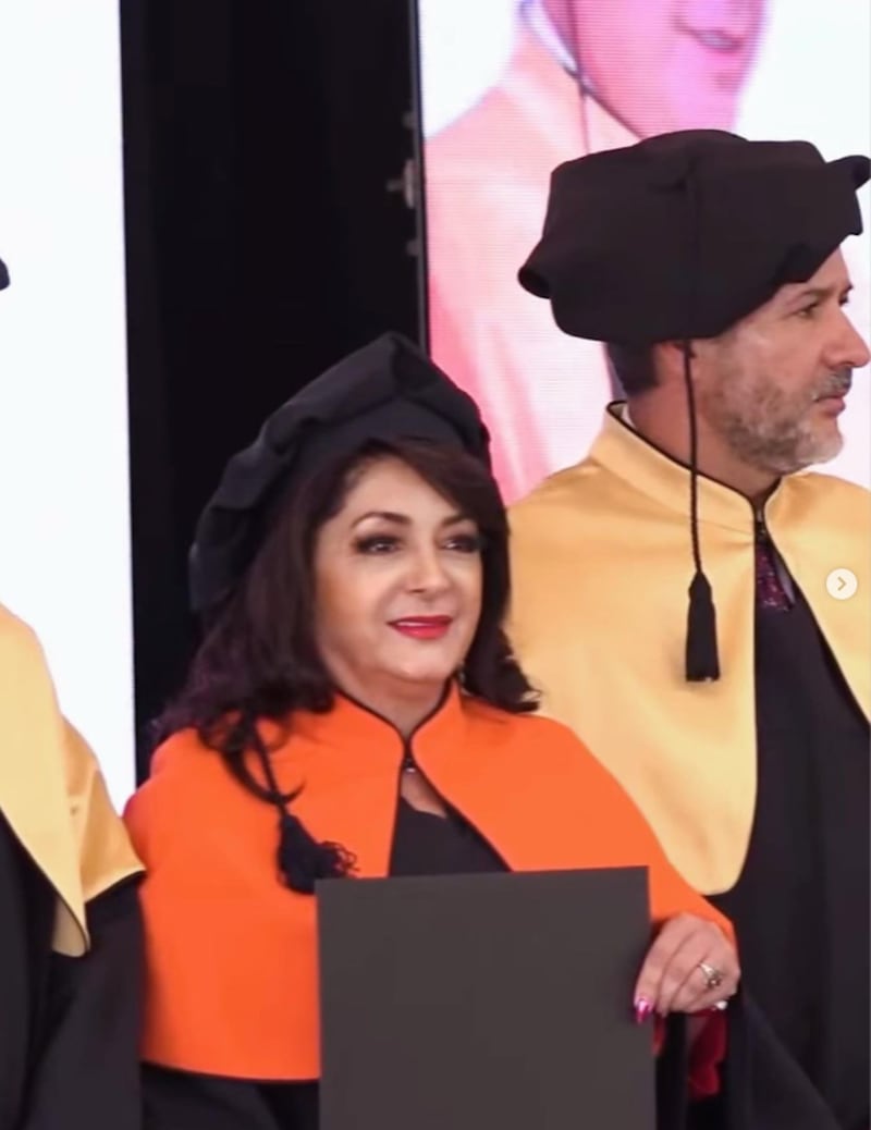 Paulina Tamayo en su graduación