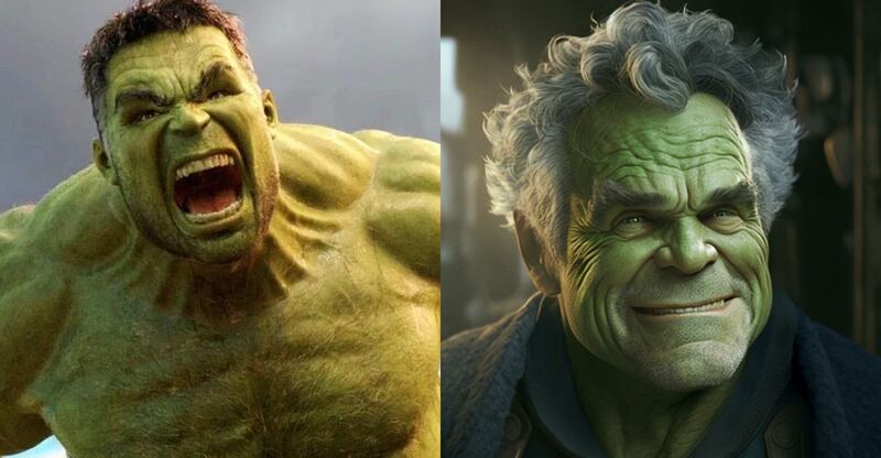 Así se ve el poderoso Hulk si fuese viejito