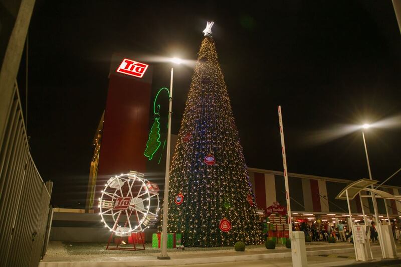 El show culminó con la tradicional encendida del árbol de Navidad.