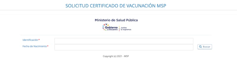 Certificado de vacunación