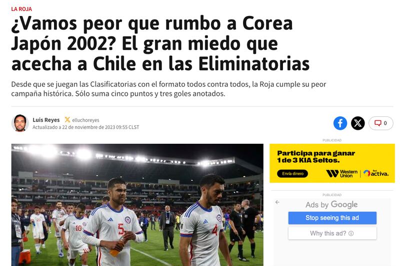 Titular de Chile: AS