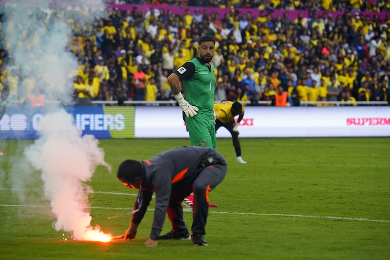 Quito, viernes 21 de marzo del 2025
Cotejo entre Ecuador vs Venezuela por eliminatorias al mundial de EEUU 2026, en el Estadio Rodrigo Paz Delgado.
API / DANIEL MOLINEROS