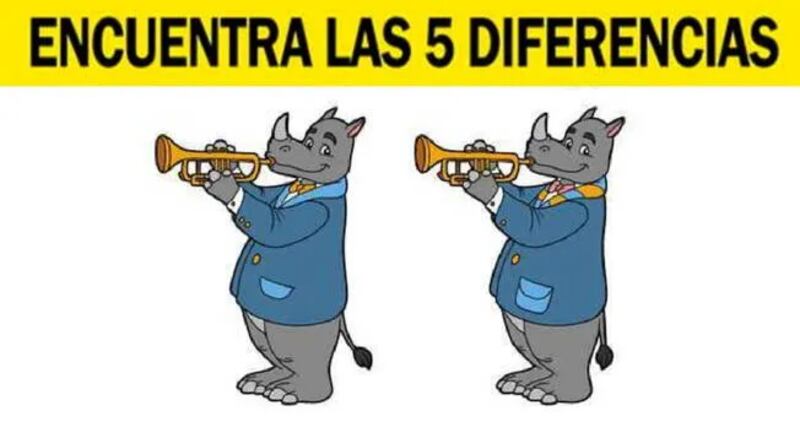 Encuentra las cinco diferencias.