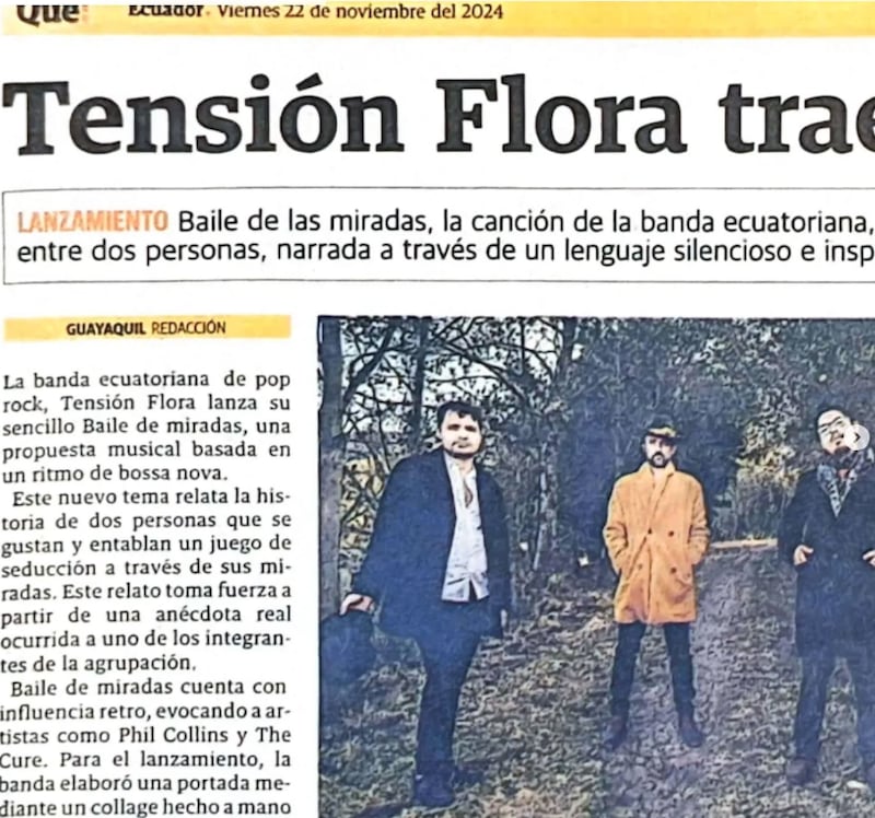 ‘Baile de Miradas’: la nueva propuesta musical de Tensión Flora