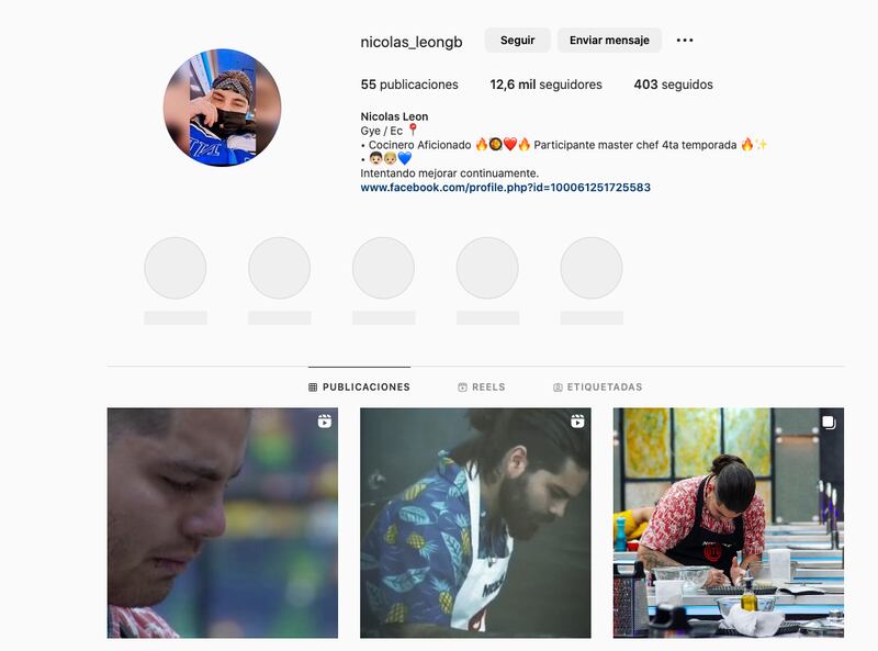 Este es el cuarto participante de MasterChef que tiene más seguidores en la red Instagram