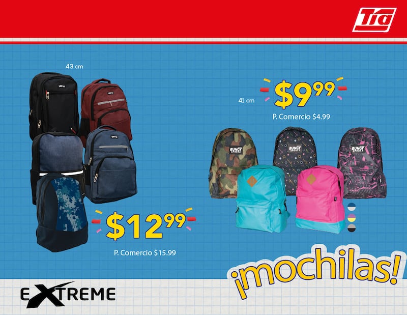 Mochilas en Tía para el regreso a clases