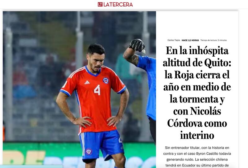 Prensa chilena antes del partido ante Ecuador