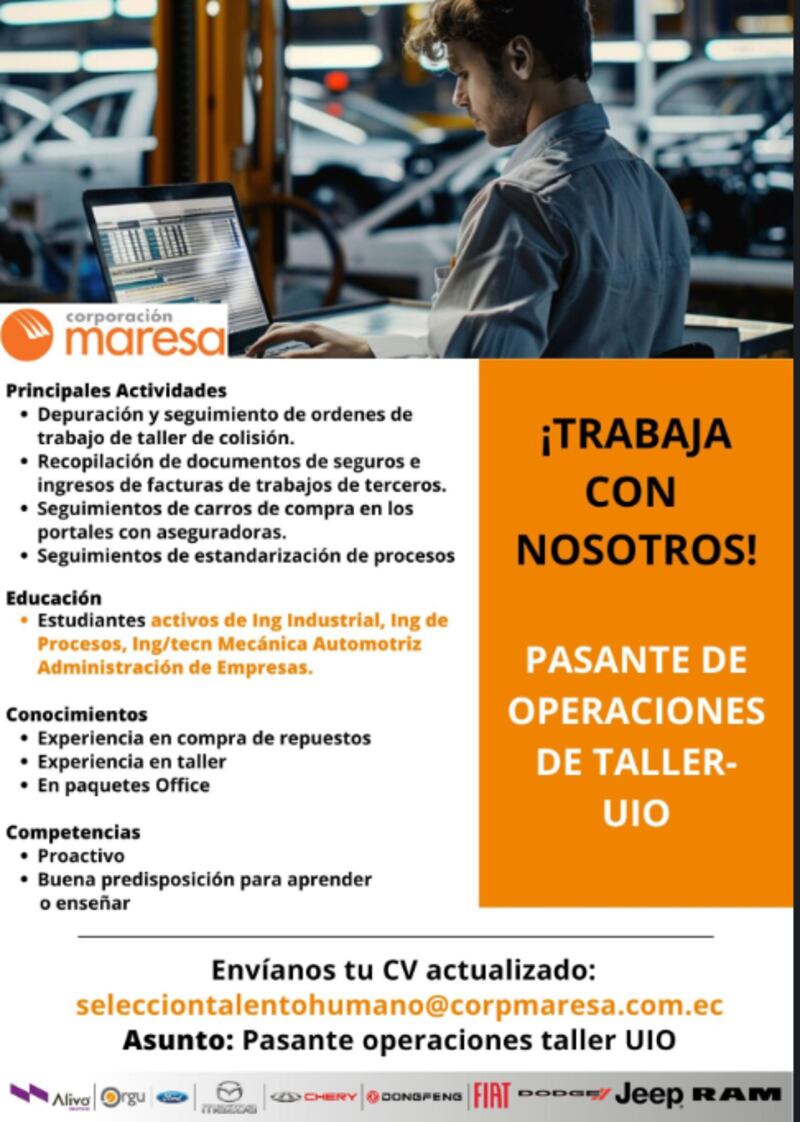 Pasantías en Corporación Maresa