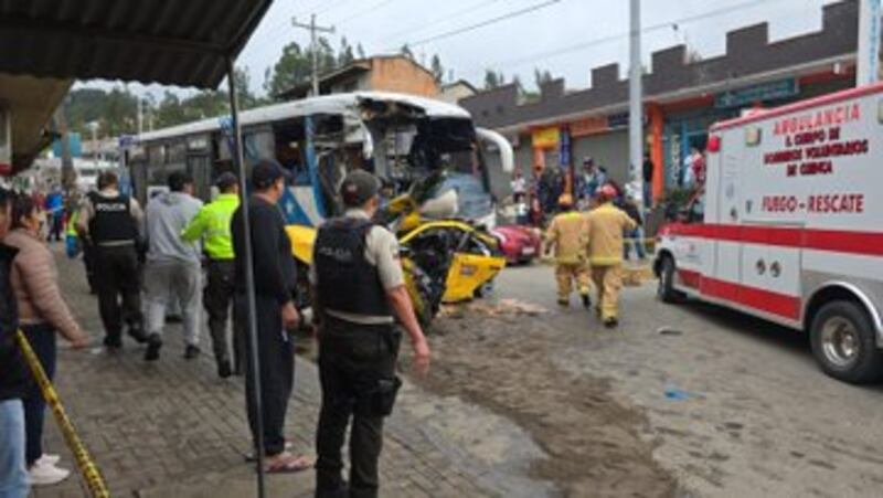 Accidente en sector de Sayausí en Cuenca